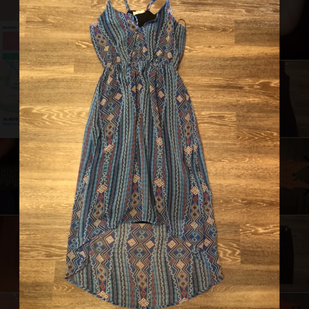 Patterned, Trendy, BoHo: High Low / Maxi Dress